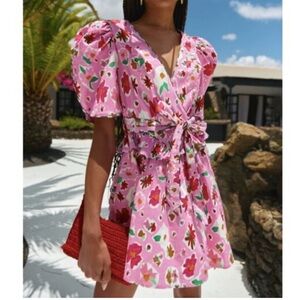 Celia B Amethyst Pink Floral Mini Dress